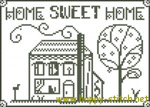 Home Sweet Home cross stitch chart