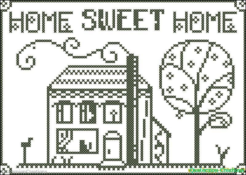 Free Charts Cross Stitch Home Sweet Home