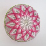 Pink chrysanthemum temari