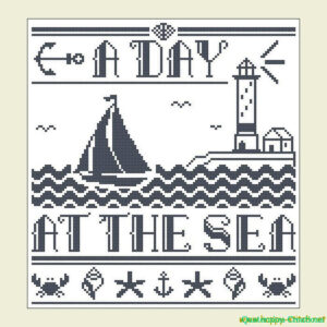 A Day at the Sea cross stitch pattern #3