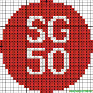 SG50 free cross stitch pattern