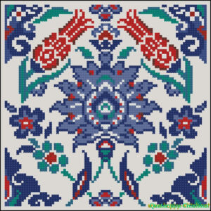 Eastern ornament free cross stitch pattern