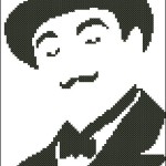 Hercule Poirot free cross stitch pattern