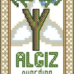 Rune Algiz free cross stitch pattern