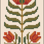 Primitive folk flower pattern