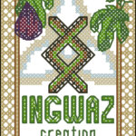 Ingwaz rune free cross stitch pattern by happy-stitch.net