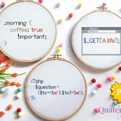 Programming cross stitch patterns - set of three