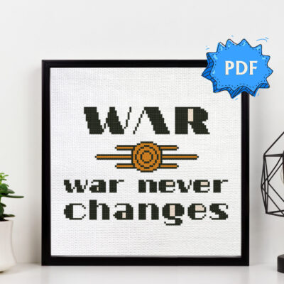 War, war never changes cross stitch pattern