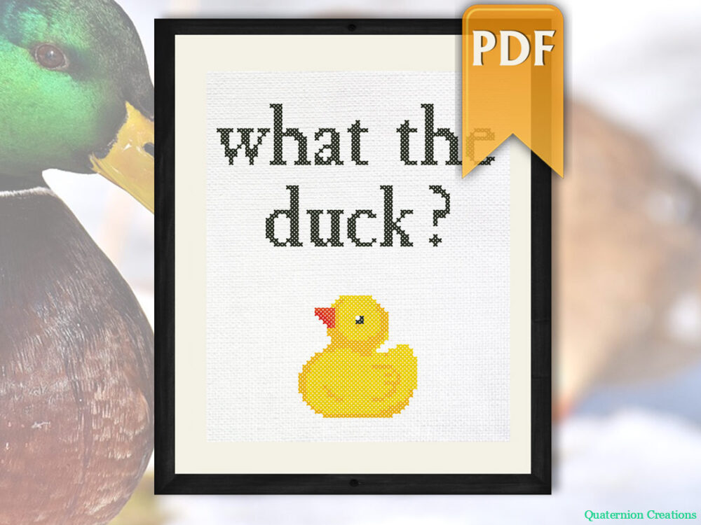 What the duck funny cross stitch pattern