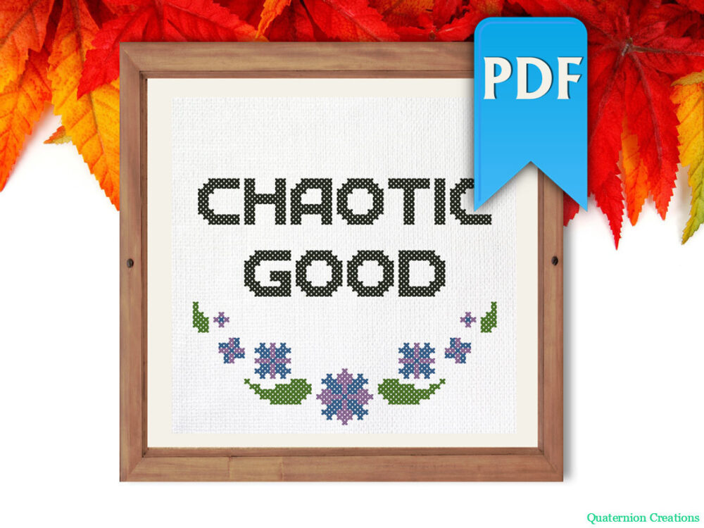 Chaotic good cross stitch pattern