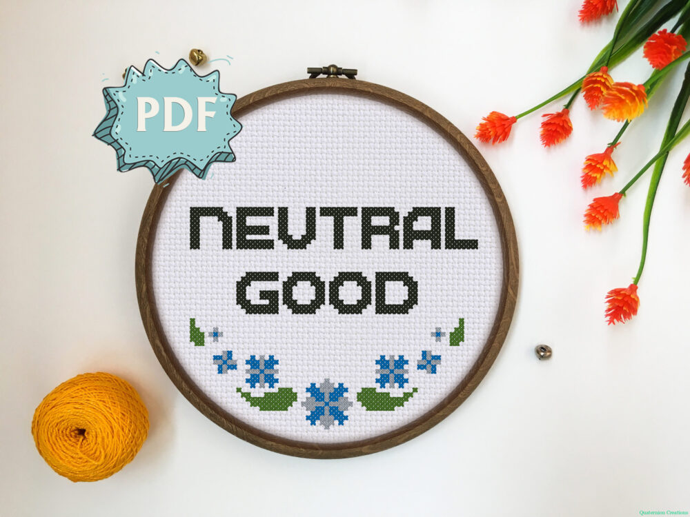 Neutral Good cross stitch pattern