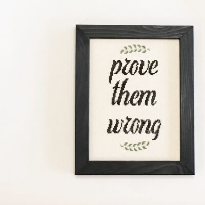 Prove Them Wrong cross stitch pattern