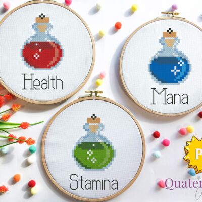 Health Mana Stamina cross stitch patterns