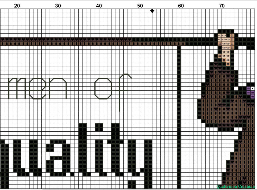 The Suffragette - men of quality do not fear equality - feminist cross stitch pattern, modern cross stitch design