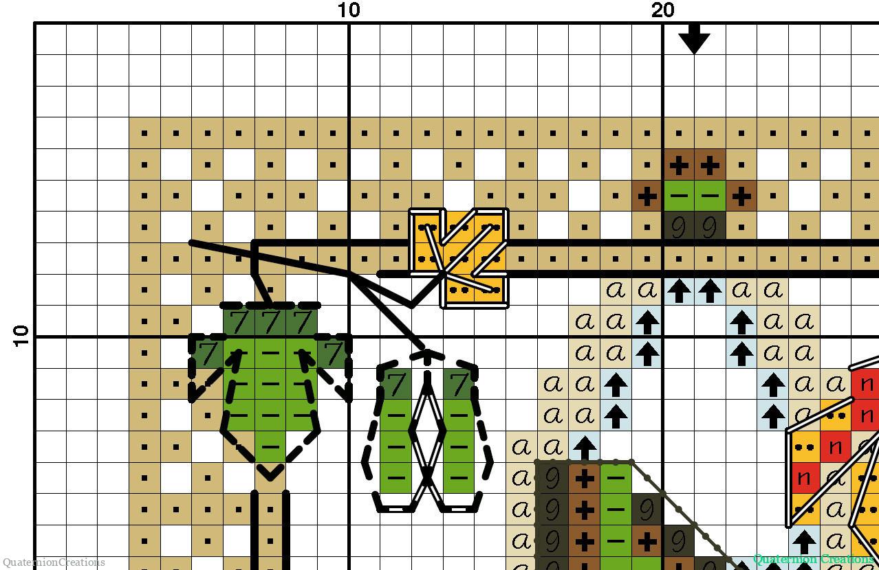 Wunjo Rune cross stitch pattern - Quaternion Creations