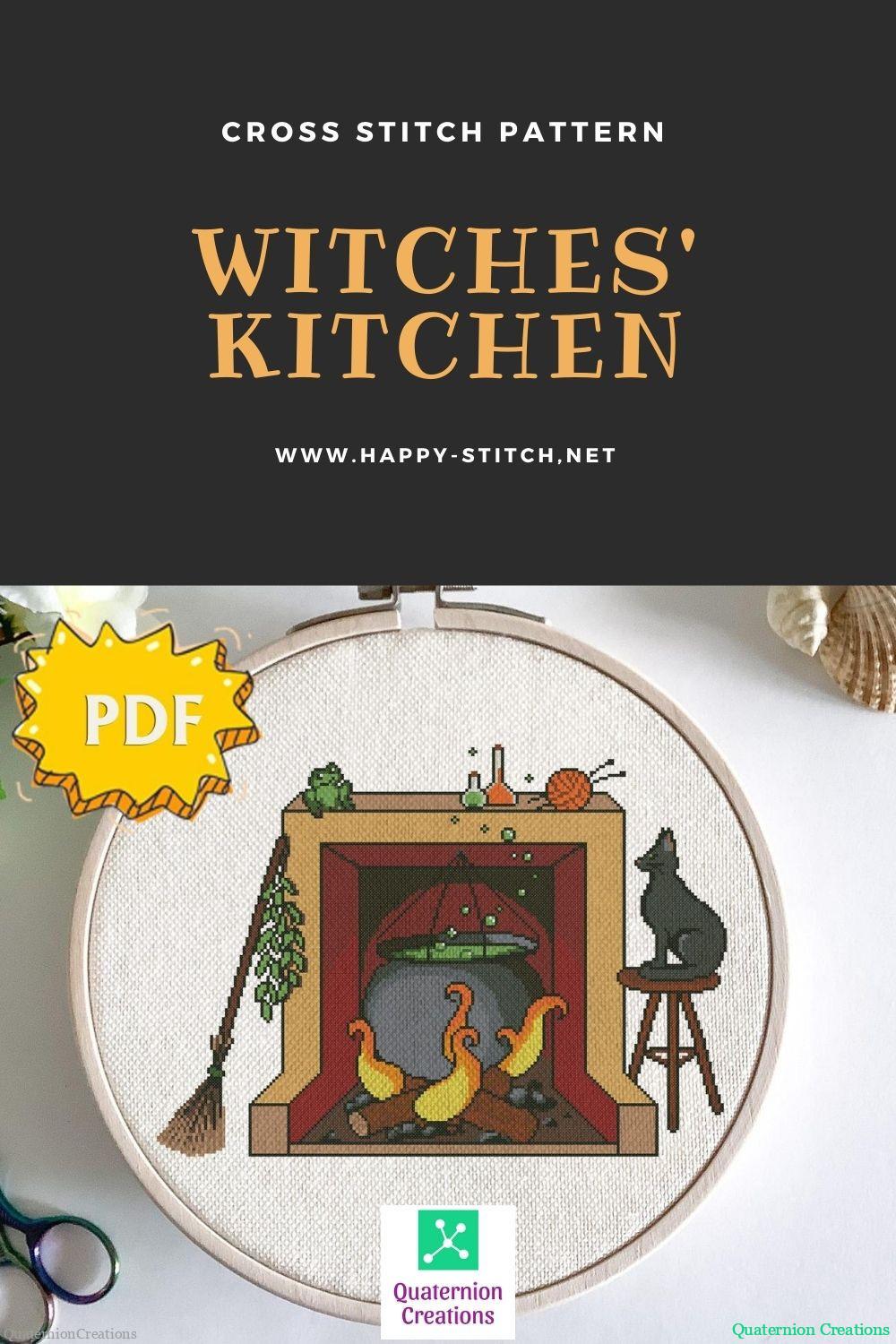 Witches' Kitchen cross stitch pattern