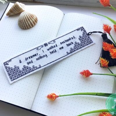 Blackwork bookmarks embroidery pattern