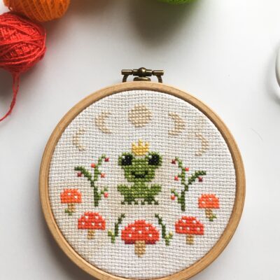 Princess Frog cross stitch pattern