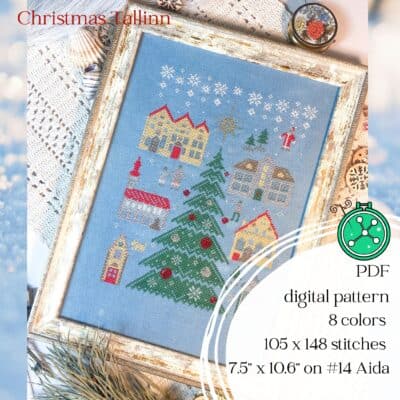Christmas Tallinn cross stitch pattern