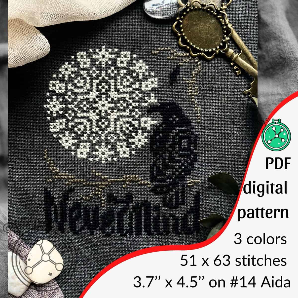 Nevermind cross stitch pattern