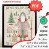 Father Christmas cross stitch pattern
