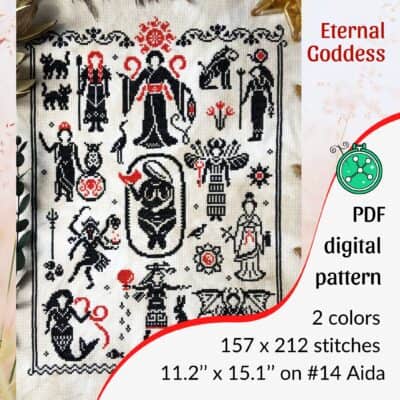 Eternal Goddess cross stitch pattern