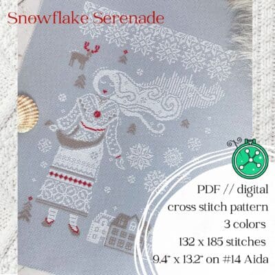 Snowflake Serenade cross stitch pattern