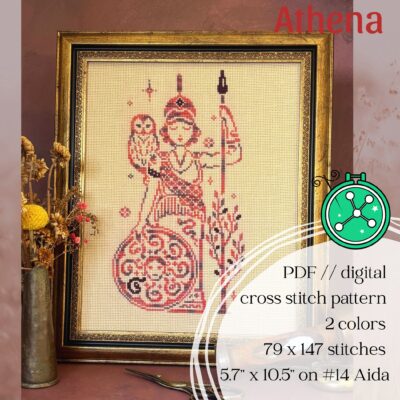 Athena cross stitch pattern