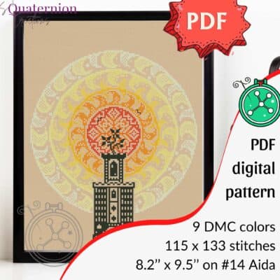 The Sun Tower cross stitch pattern