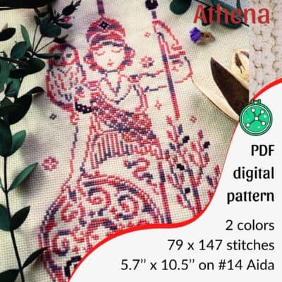 Athena cross stitch pattern