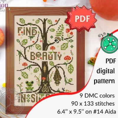 Beauty in Simplicity cross stitch pattern