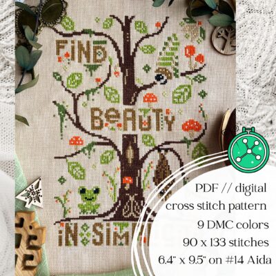 Beauty in Simplicity cross stitch pattern