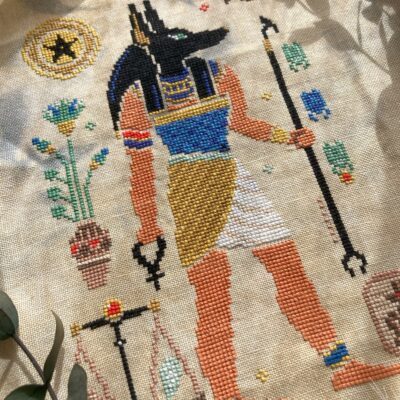 Anubis cross stitch pattern (printed)