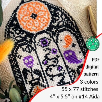 Glimpse of Halloween cross stitch pattern