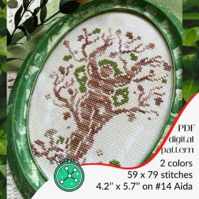 Oak Nymph cross stitch pattern