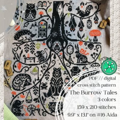 Burrow Tales cross stitch pattern