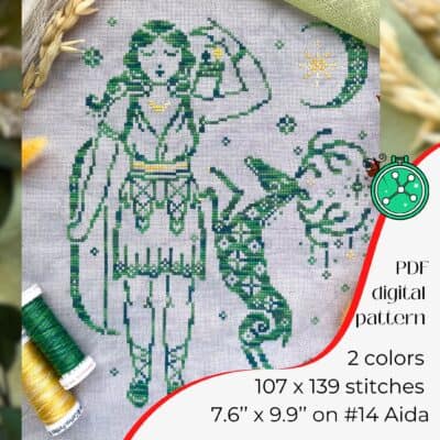 Artemis cross stitch pattern