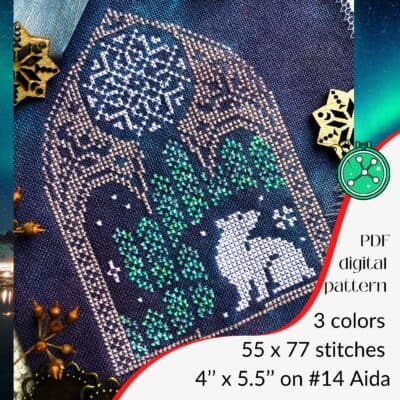 Glimpse of Aurora cross stitch pattern