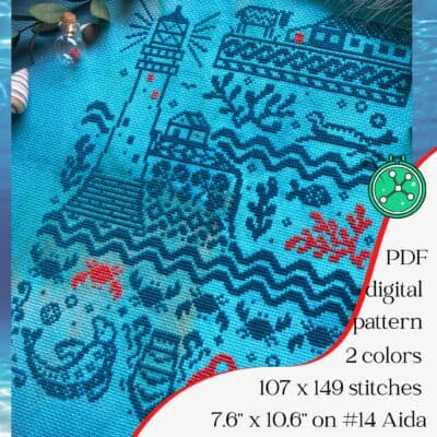 Selkie cross stitch pattern