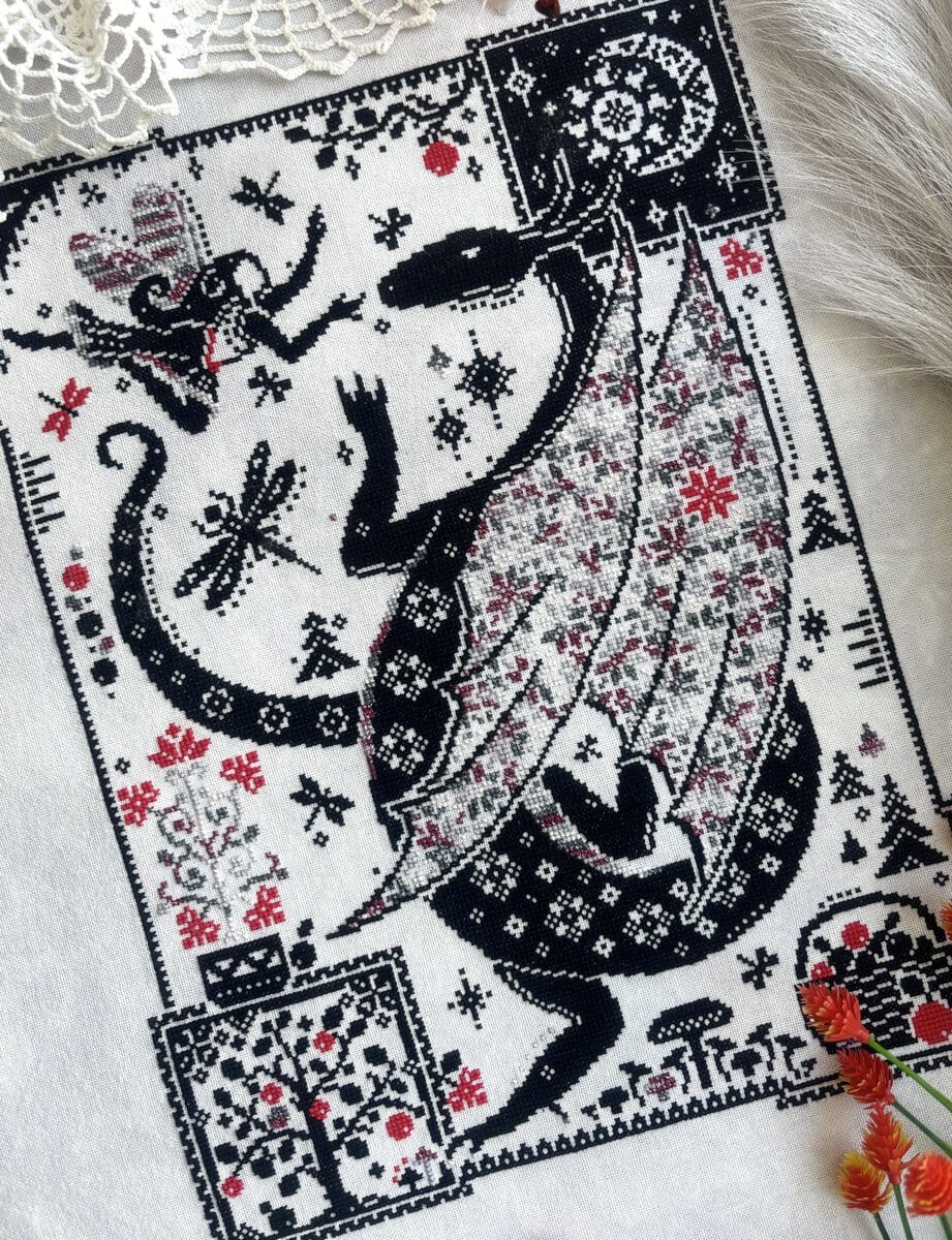 In Our Dreams We Are Dancing - a dragon cross stitch pattern - Image 10