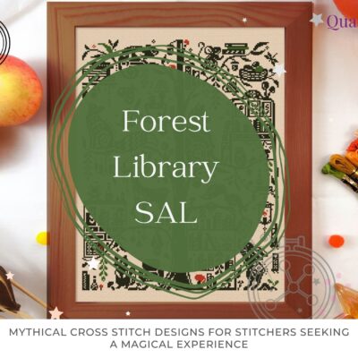 Forest Library cross stitch SAL