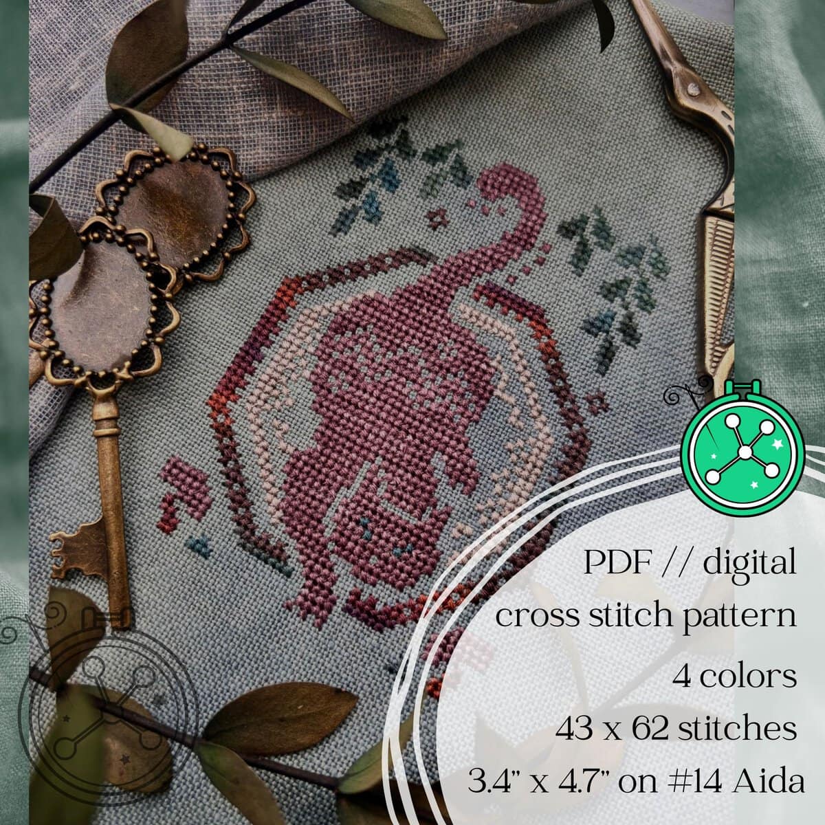 The Night Prowler cross stitch pattern
