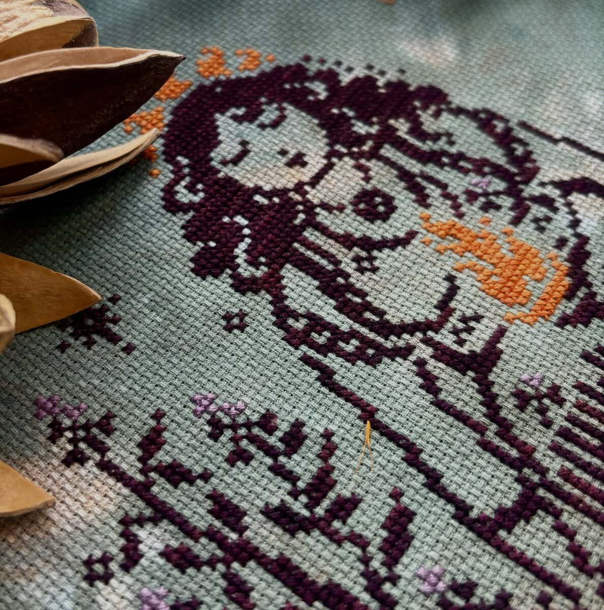 Goddess Hestia Cross Stitch Pattern